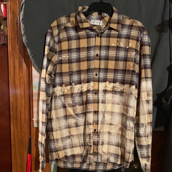 Brand new Faith Connexion plaid bleached shirt